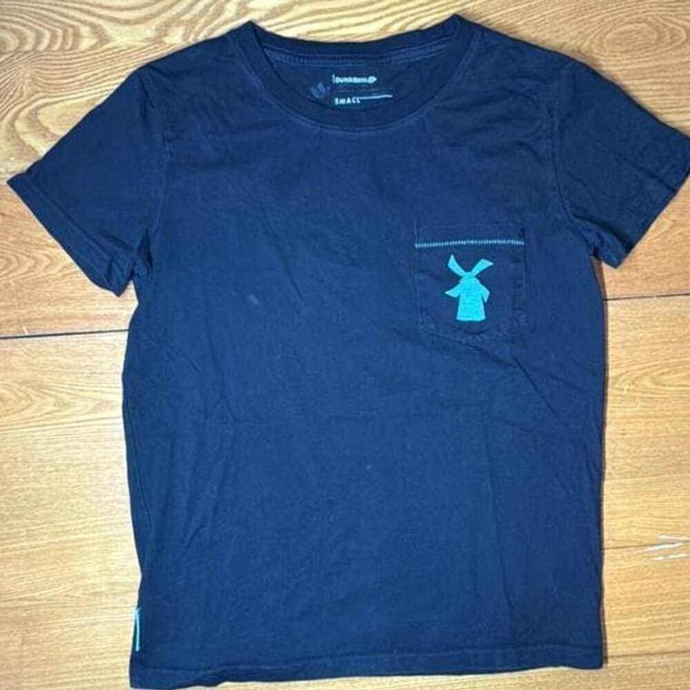 Dutch Bros Coffee Guaranteed To Satisfy Black Pocket T-Shirt Small